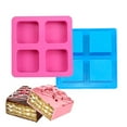 thumbnail image 1 of 4 Cavity Chocolate Covered Cookie S'mores Molds, Trianu Silicone Square Molds Reusable Non Stick Silicone Trays for Smores, Chocolate, Graham Crackers, Candy, Marshmallow Making (Blue & Pink), 1 of 7