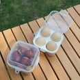 thumbnail image 1 of 4 Cavity Egg Storage Container for Plastic, Stackable Shockproof Egg Holder, Food Storage Box, Kitchen Organizer,For Refrigerator, Camping, Picnic, Travel Clear, 1 of 3