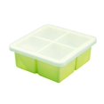 thumbnail image 1 of 4 Cavity Food Grade Silicone Freezer Tray With Lid Square Divided Storage Container Ice Cube Mold For Food Preservation, 1 of 6