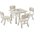 and 4 Chairs Set Height Adjustable Toddler and Chair Set for Age 38 23
