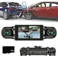 thumbnail image 1 of 4-Channel 1080p Car Recorder,Driving Security 4-Channel 1080P Car Recorder, 360° Dash Cam Front and Rear Inside, Wi-Fi GPS & App Control Car Camera,4 Channel Dash Cam(64GB), 1 of 7