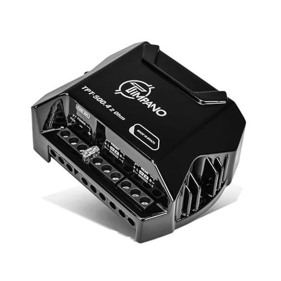 4 Channel Amplifier Car Audio 4 x 125 Watts 2 Ohm, TPT-500.4 Small 4 Channel Amp12 Volts Full Range Class D Mini Bridgeable Car 4 Channel