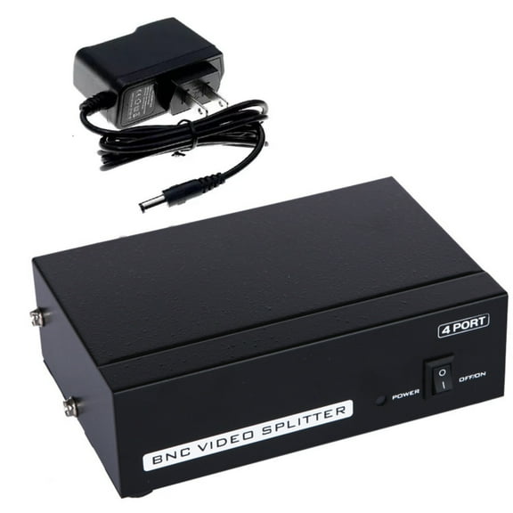 4-Channel BNC Splitter for Public Video Systems Plug and Play, Stable Signal Transmission