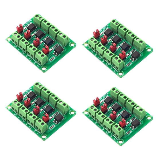 4 Channel Control Board Featuring Optocoupler Isolation And Output Levels Selection For Electronic Components