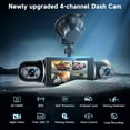 4 Channel Dash Cam with Front Rear Left Right Cameras, 360 ° Car Camera ...