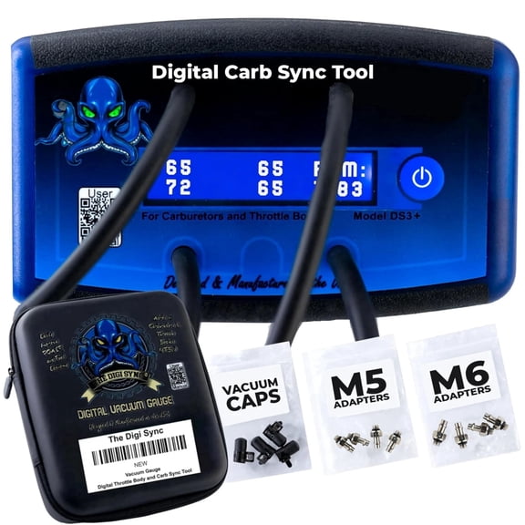 4-Channel - The Digi Sync Digital Throttle Body & Carb Sync Tool Easy to Use & Accurate Carburetor Synchronizer for Carbureted & Fuel-Injected Engines