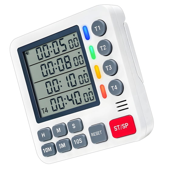 4 Channel Digital Timers With Separated Countdowns Multiple Task Timers For Lab Cooking And Sports To The Second