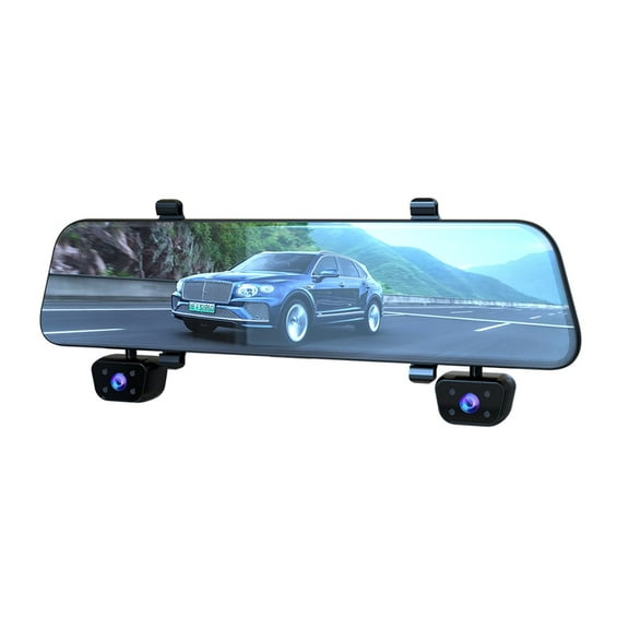 4 Channel Mirror Dash Cam with GPS  Bigcan 1080P Rearview Recorder with WiFi, 11.66 Touchscreen, Cabin+Front+Rear+Right Cameras, Night Vision, Parking Monitor, G-Sensor, Loop Recording