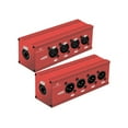 thumbnail image 1 of 4 Channel Multi Network 3Pin XLR to Ethercon RJ45 Cat5 Ethernet Extender for Live Stage Audio Recording Studio Red,2 x Ethernet Extender,Red, 1 of 5