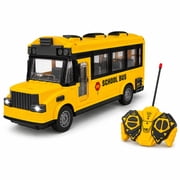4-Channel RC School Bus Toy with Lights, Opening Doors & Realistic Sound