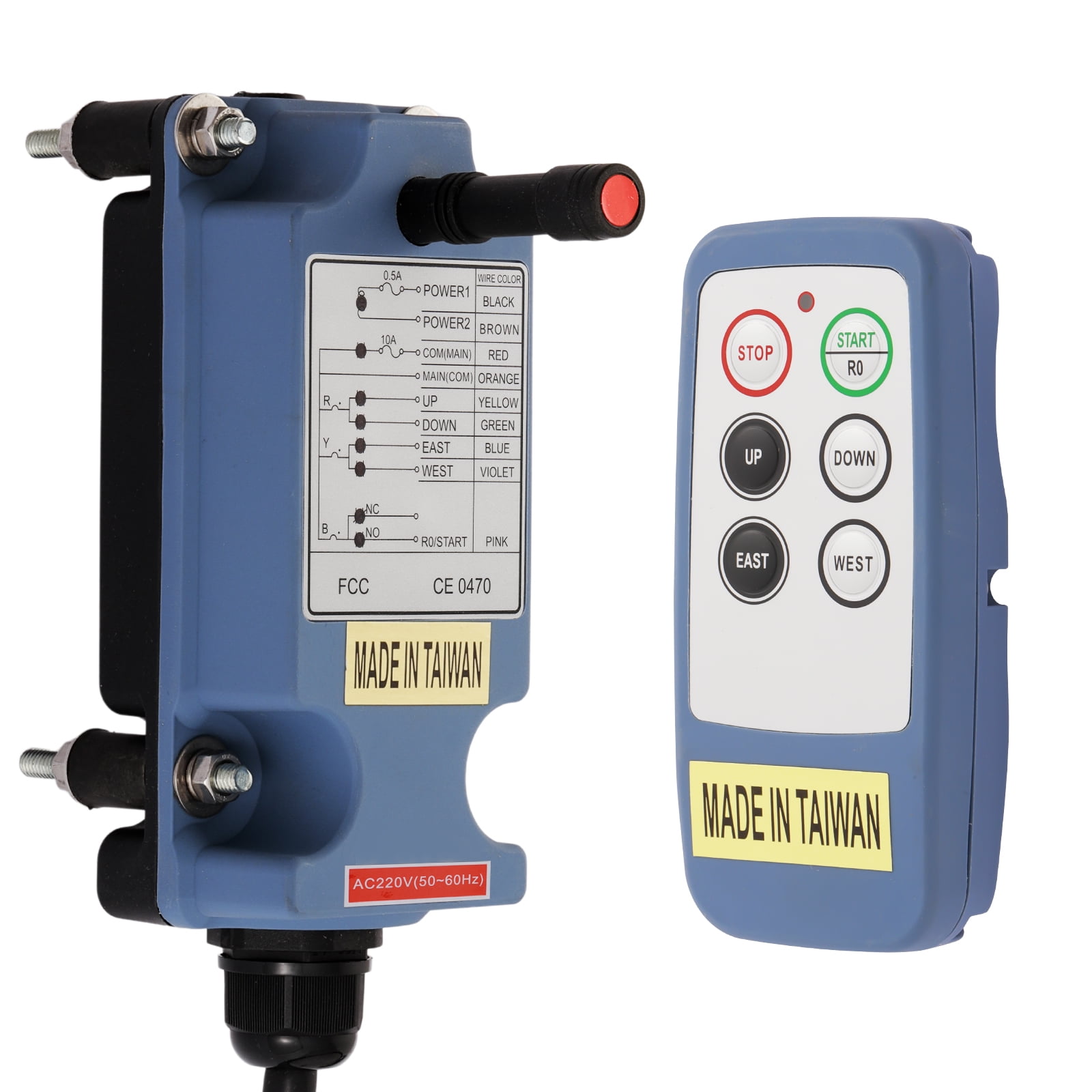 4 Channel Saga Mini Industrial Wireless Crane Radio Remote Control 110V for Electric Chain Hoist Overhead Bridge Travelling Crane Truck Transmitter and Receiver
