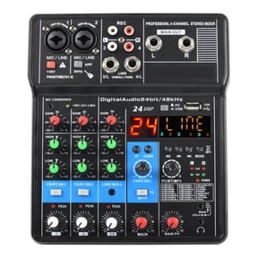 4 Channel Sound Mixer Bluetooth-Function 24 DSP Effects USB Computer Record Play Live Broadcast Mixing Console ,Easy to Use