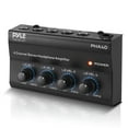 thumbnail image 1 of Pyle 4-Channel Portable Stereo Headphone Amplifier - Mini Earphone Splitter Amp with 4  TRS Output Jacks - Independent Volume Controls - High-Quality Audio for Studio & Stage - PHA40, 1 of 9