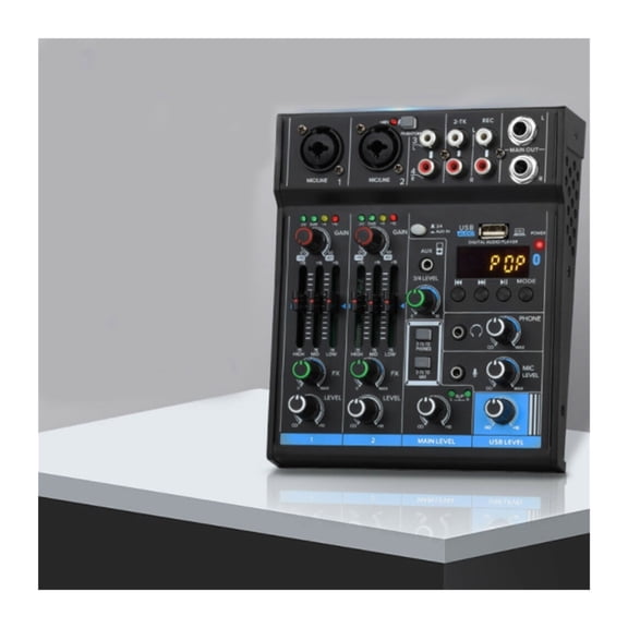 4 Channel Studio USB Interface Mini Mixer Professional Digital Board For Portable Mixing Compatible Function