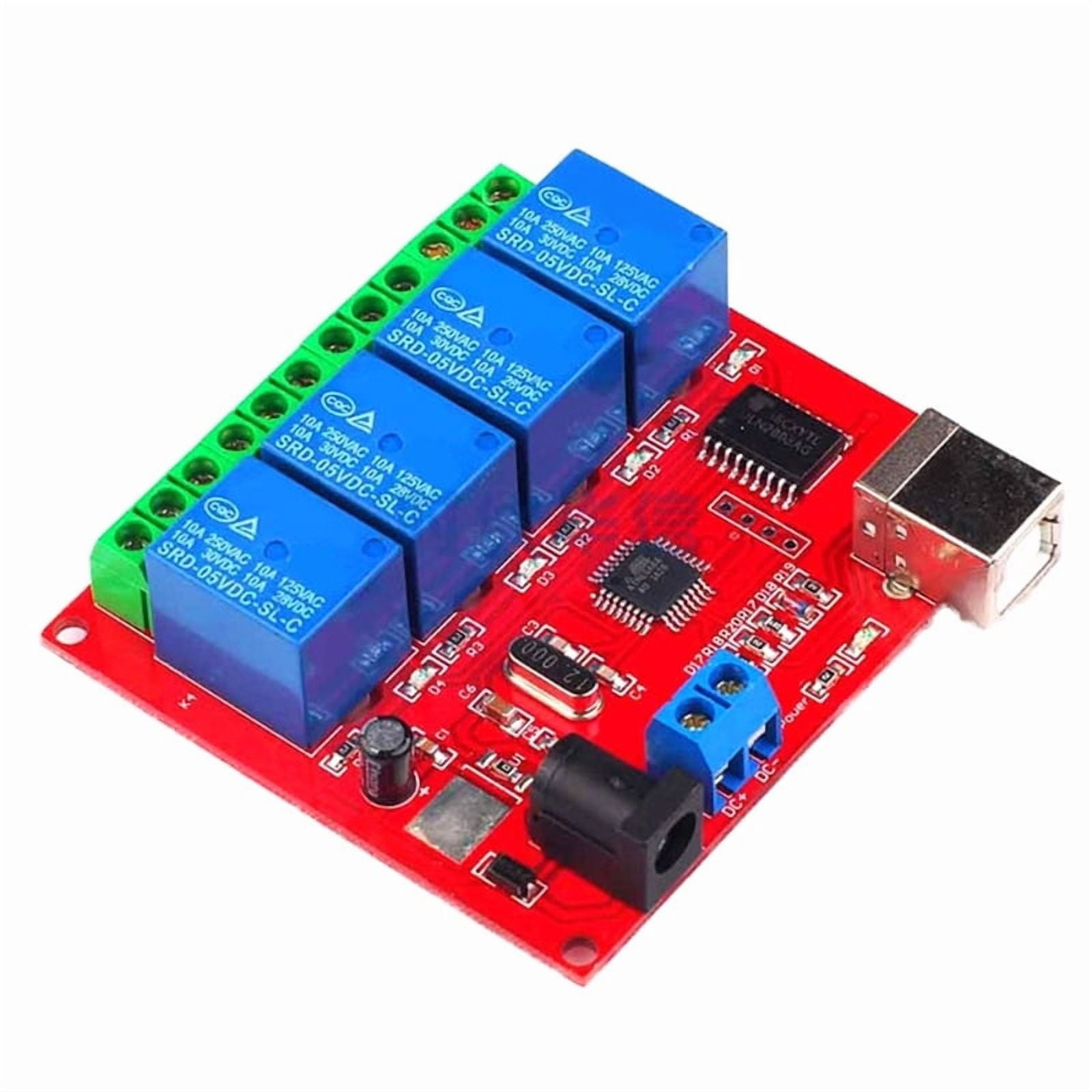 4 Channel USB Control Relay Module 5V 12V 24V Smart Switch for PC ...