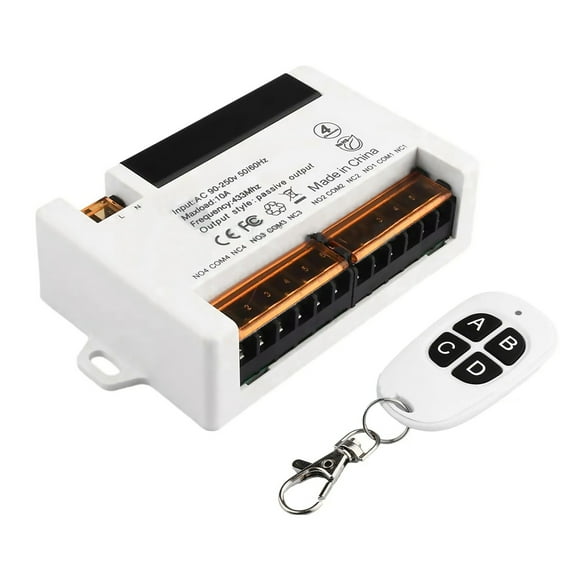 4-Channel Wireless Relay Remote Control Switch Receiver 433Mhz RF 10A Relay TAPDRA Spare Part