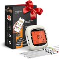 thumbnail image 1 of 4 Channels Bluetooth BBQ Digital Thermometer with 4 Probes - Large LCD Display, 1 of 4