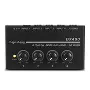 4 Channels Mixing Console Amplifier DX400 Professional Sound Au-dio Mixer Ultra Compact Low Noise Line Mono Interface ,Precision Control