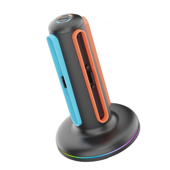 4 Charges Dock with Touch Controlled Lighting 4 Slot Charging Station Space Saving Designs for NS2 Consoles 2