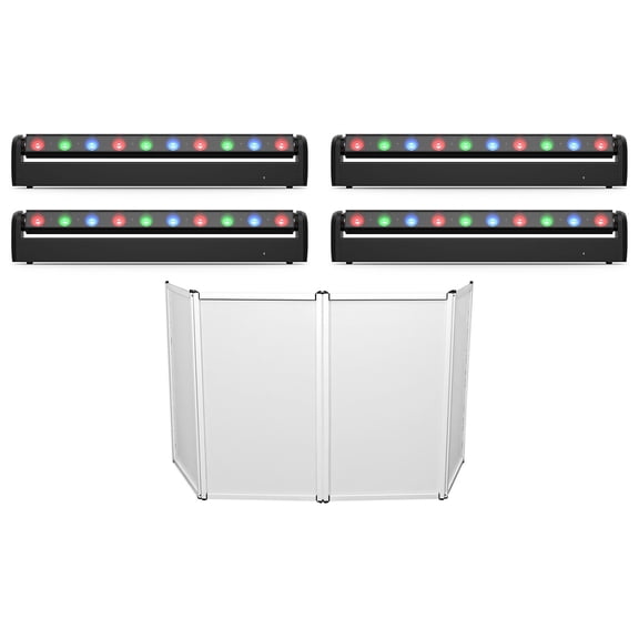 4) Chauvet DJ COLORband PiX-M ILS RGB LED Moving Strip Effect Wash Lights+Facade