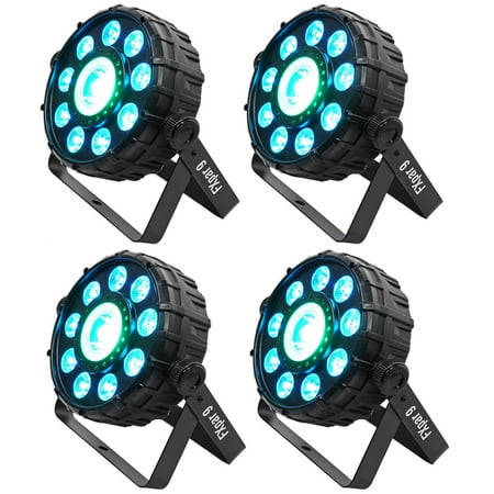 (4) Chauvet DJ FX Par 9 DMX Multi-Effect LED, SMD RGB+UV Strobe Par Lights