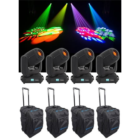 (4) Chauvet DJ Intimidator Spot 375Z IRC 150w LED Moving Head Lights+(4) Bags