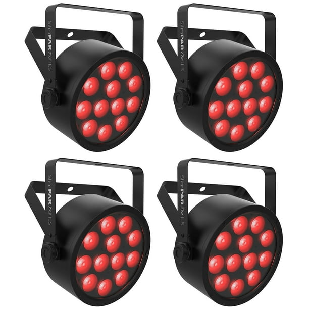 4 Chauvet DJ SlimPAR T12 ILS RGB LED D Fi USB DMX Par Stage Party Wash Lights