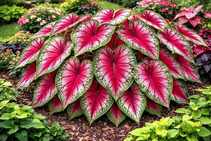 4 Chinook Caladium Bulbs for Planting - Great Indoor Plants (4 Bulbs) -  Walmart.com