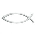 thumbnail image 1 of Cobra-Tek 3D Jesus Fish Car Emblem Decal Symbol Decorative Badge Sticker Decal ABS Chrome 4"X1.25", 1 of 4
