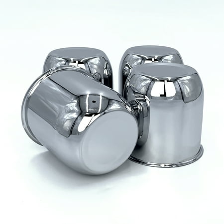 4 Chrome 2.95 Push Through Center Caps - Auto/Truck/Trailer Wheels and Rims