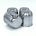 thumbnail image 1 of 4 Chrome Push Through Short 4.25 Center Caps - Auto, Truck, Trailer Wheels, 1 of 4
