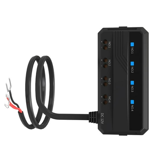 4 Circuit 12V Relays Box With LED Indicators For Motorcycle Automotive Electrical Systems 20A Overcurrent Protections