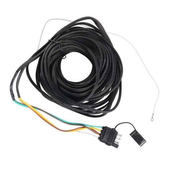 4 Circuit 5 Wire Trailer Wiring Extension 26Ft Braided Nylon Coated Color Wires Simple Plugs and Play Setup