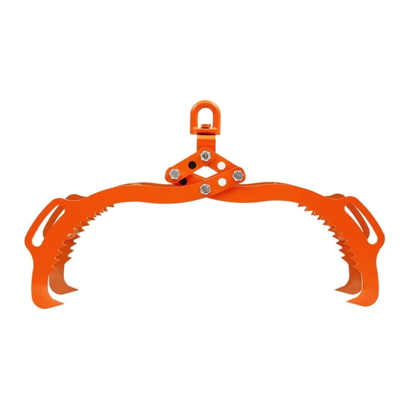 4-Claw Log Grapple for Lifting - 36 Inch Steel Log Tongs with Swivel Head - Durable Logging Tool