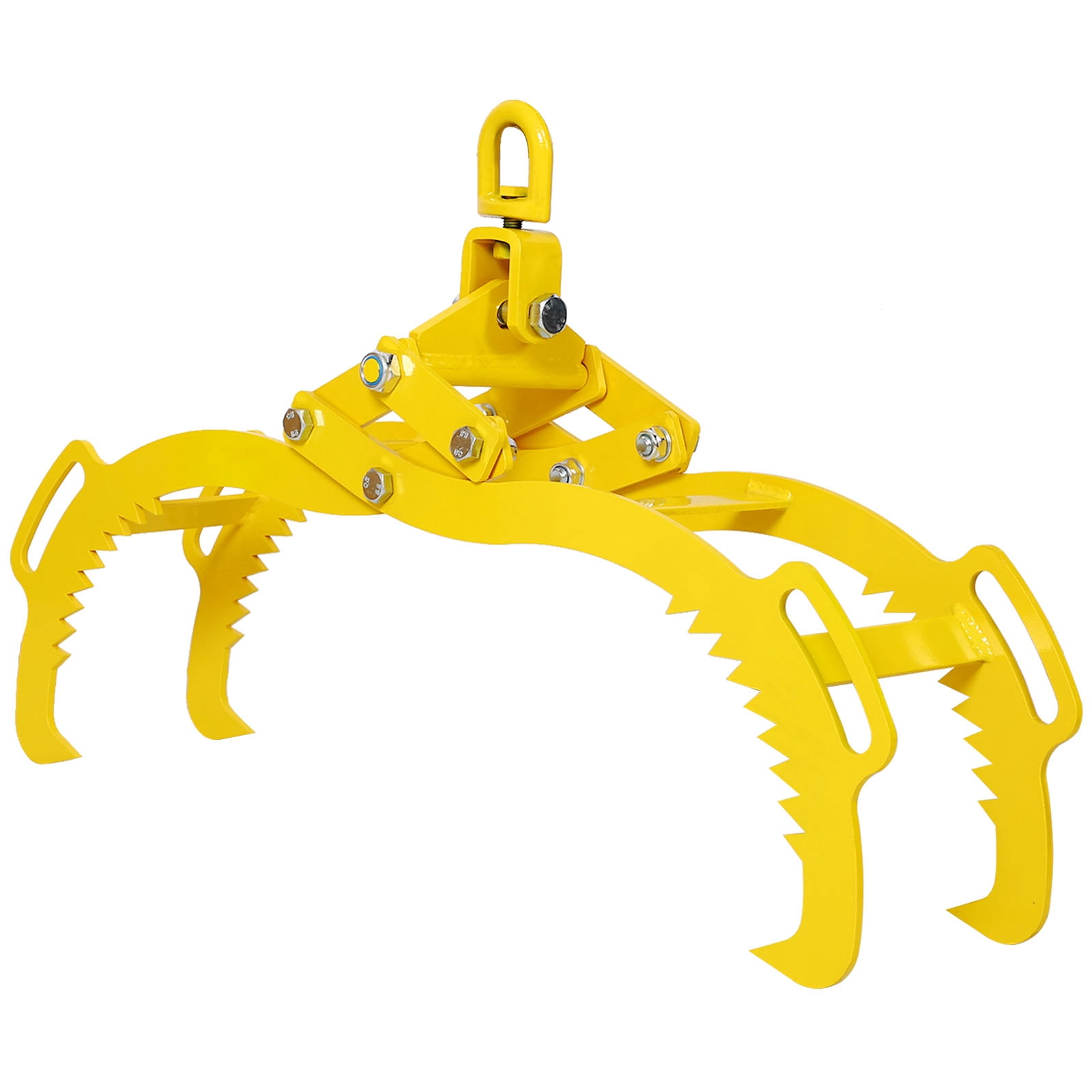 4 Claw Logging Tongs 32” Opening, 3300 Lb Capacity Grabber for Skidding & Lifting Firewood, Timber, Poles with Truck, Tractor, ATV - Red Powder Coated, Heavy Duty Logging Tool