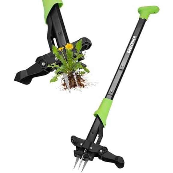 4-Claw Stand Up Weed Puller Tool, 34'' Heavy Duty Manual Weeding Tool with Ergonomic Handle, Effortless Weed Removal & Ejector Design for Lawn, Garden  No Bending or Kneeling$$Garden &