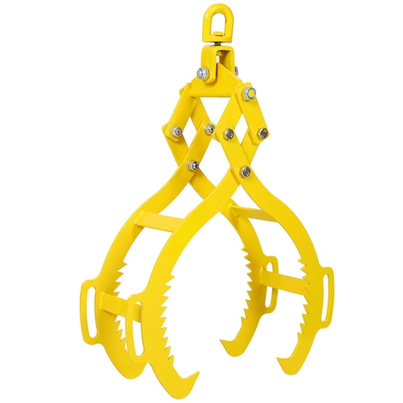 4 Claw Timber Log Lifting Logging Tongs Grabber Tong 28", Heavy Duty Solid Steel,