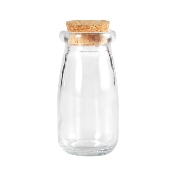4" Clear Glass Bottle with Cork by Ashland â€“ Rounded Design for Oils - Spices - Crafts & Home Decor - Food Safe - 24 Pack