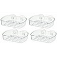 thumbnail image 1 of 4 Clear Soap Dish Suction Cup Drain Holder Bar Saver Tray Bathroom Shower Rack, 1 of 4