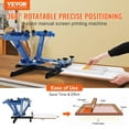 thumbnail image 1 of 4-Color 1-Station Screen Printing Machine, 360° Rotatable Silk Screen Press 21.2x17.7in (54x45cm), Double-Layer Pallet for T-Shirt/DIY Printing, Textile & Fabric Art, 1 of 7