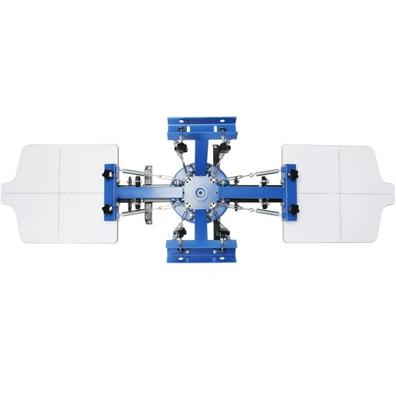 4-Color 360 Rotary Screen Printing Machine, Dual-Layer T-Shirt Press, 21.2x17.7in Silk Screen Printer for DIY Apparel Walmart