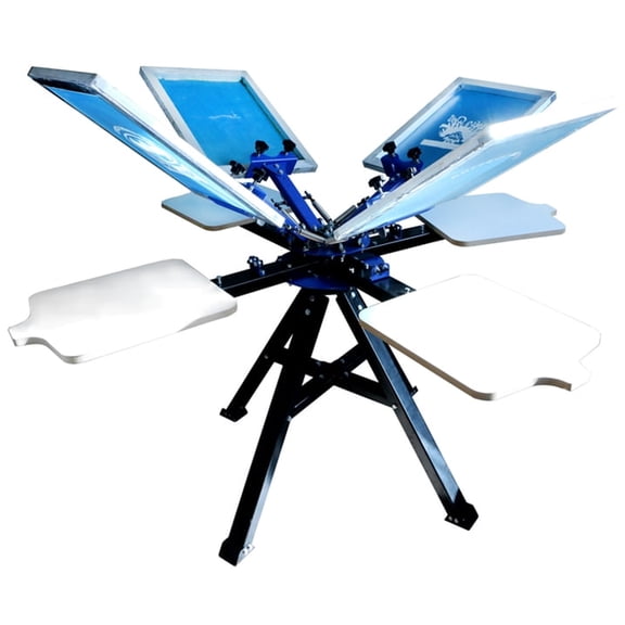 4 Color 4 Station Screen Printing Press 360 Rotating Multi Color Silk Screen Printer