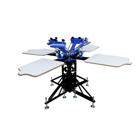 4 Color 4 Station Screen Printing Press T-Shirt Screen Printing Press Fixed Pallet 3 Cartons/Set