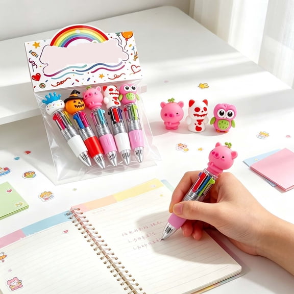 4 Color Ballpoint Pen Multi Color Pen Compact Writing Tool Quick Color Switching and Portable Mini Body for Daily Writing Note Taking and Gift Giving