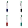 thumbnail image 1 of 4 Color Ballpoint Pen Set - Multi Ink Retractable Pen with Blue Black Red and Green - Smooth Writing Pen for Office Journaling and Daily Use - 4 Pack, 1 of 8