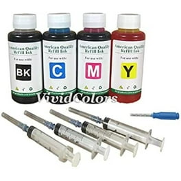 Universal Refill Ink for All Printers - 100 ml Black Dye Ink with Syringe  Needle