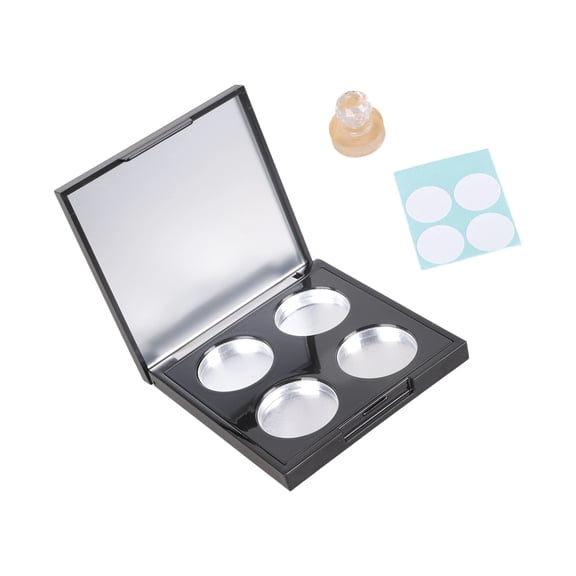 4 Color Eyeshadow Palette Case With Closure Perfect For 26.5mm Round Pans Travel Makeup Organizers