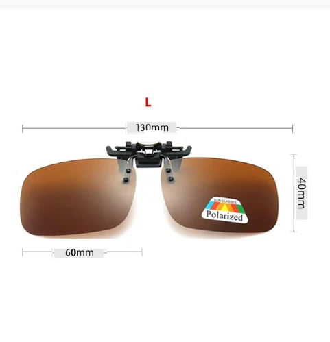 4 Color Grey Lenses Polarized Sunglasses Clip On Flip Up UV 380 Driving ...