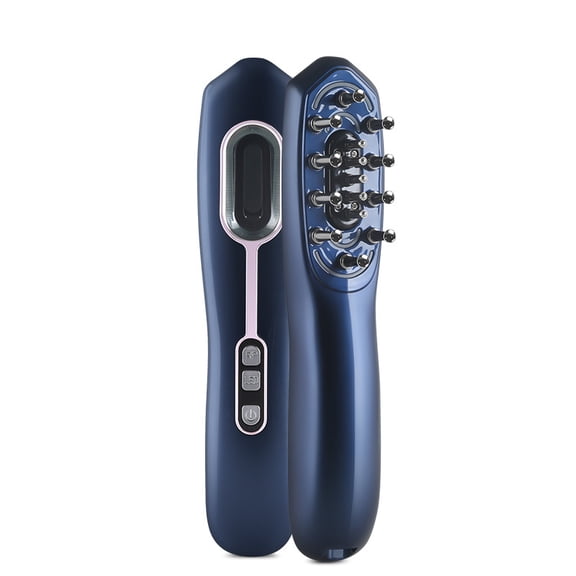 4-Color LED EMS RF EP Scalp Massage Comb,9 Metal Massage Liquid Comb Teeth