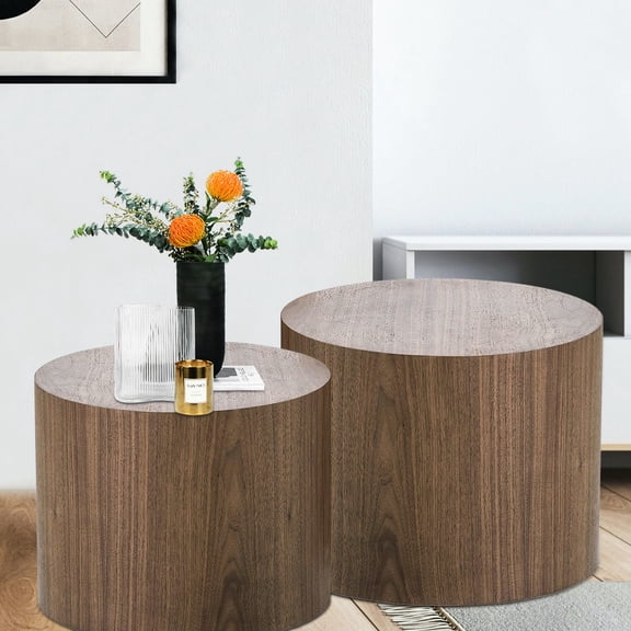 4 - Color MDF Round Table Set, Flexible Use - Suitable as Chair Footstool